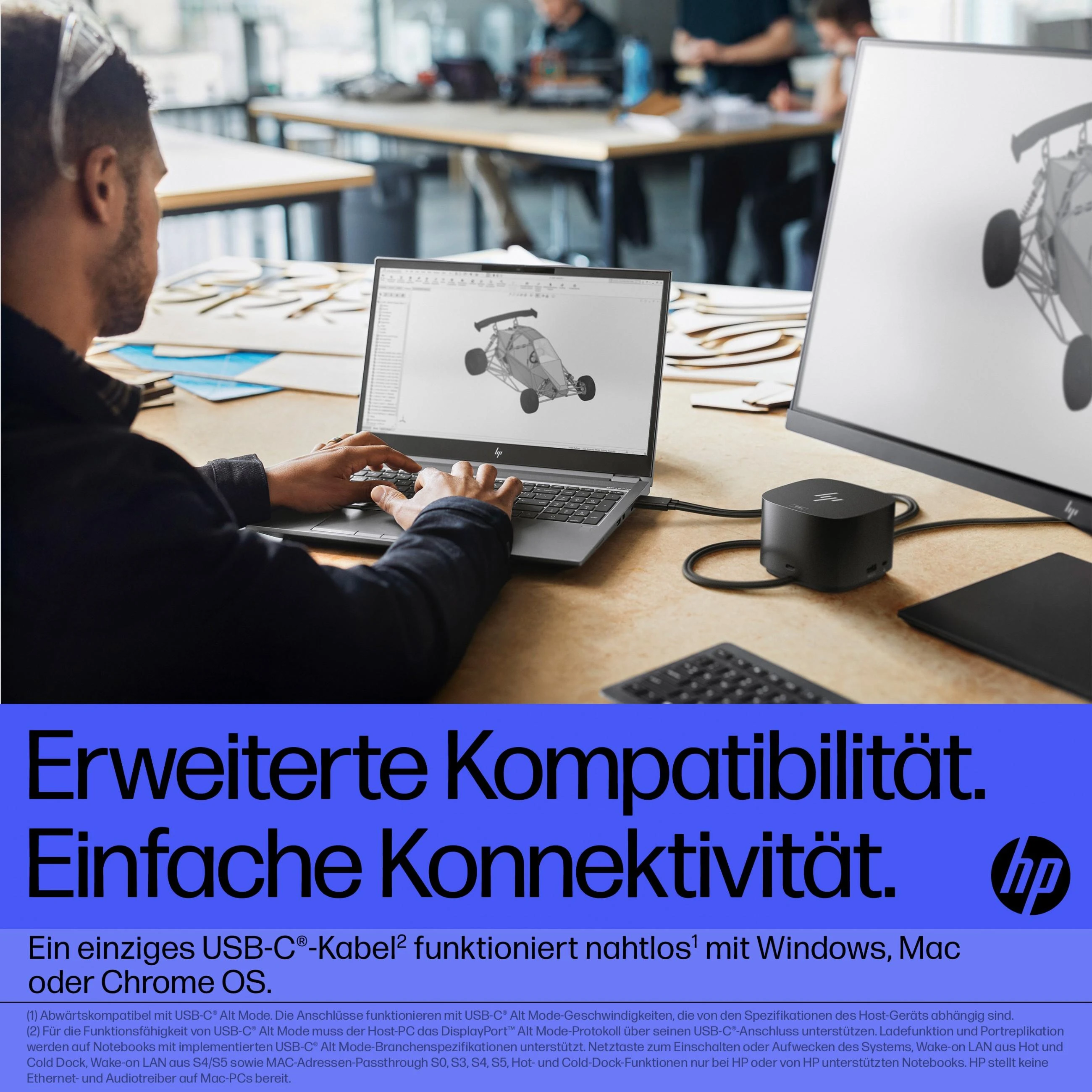 Hewlett Packard (HP) HP Thunderbolt 280W G4 dokas su kombinuotu kabeliu