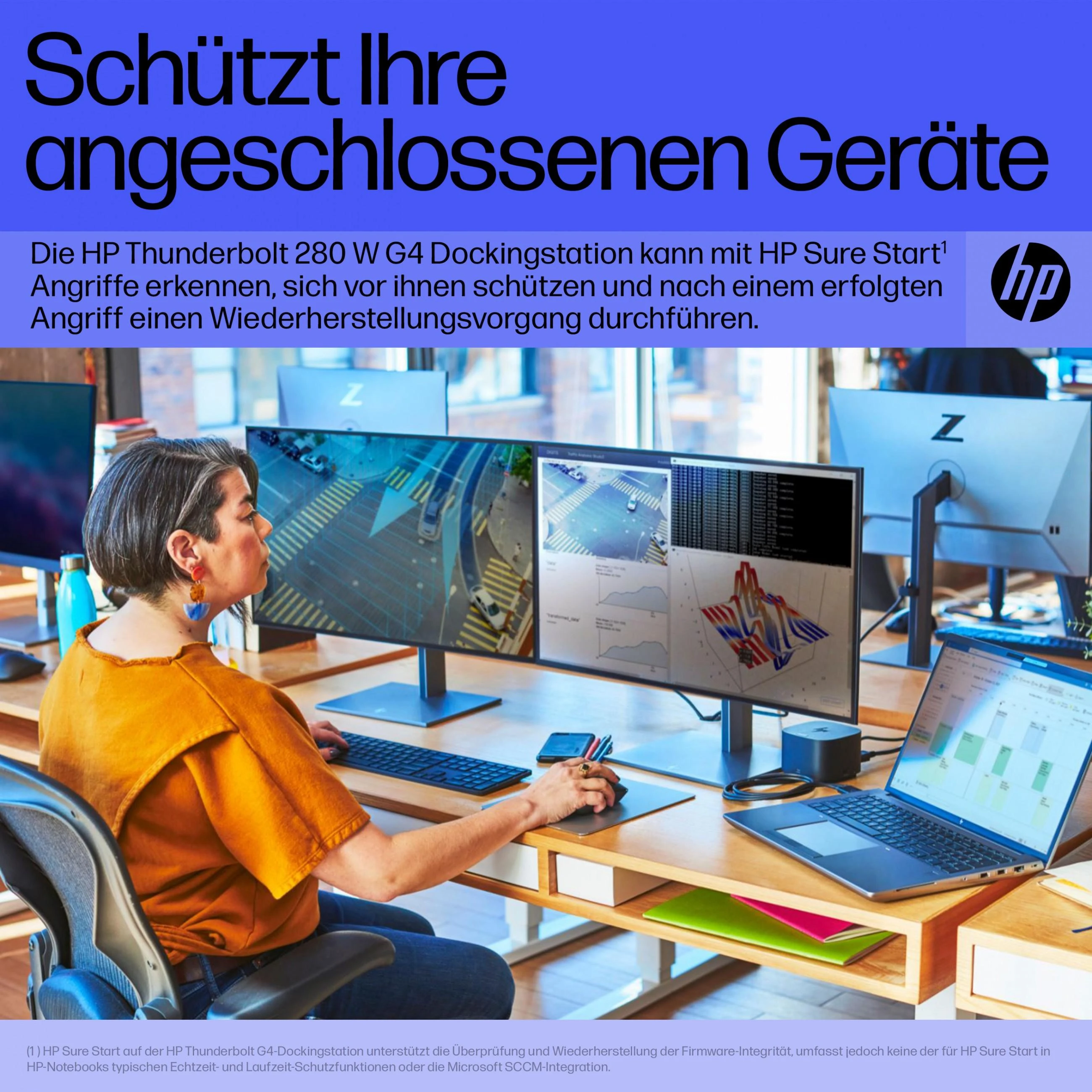 Hewlett Packard (HP) HP Thunderbolt 280W G4 dokas su kombinuotu kabeliu