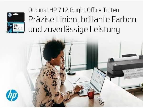 Hewlett Packard (HP) HP 712 29-ml Geltona DesignJet Ink Cartridge