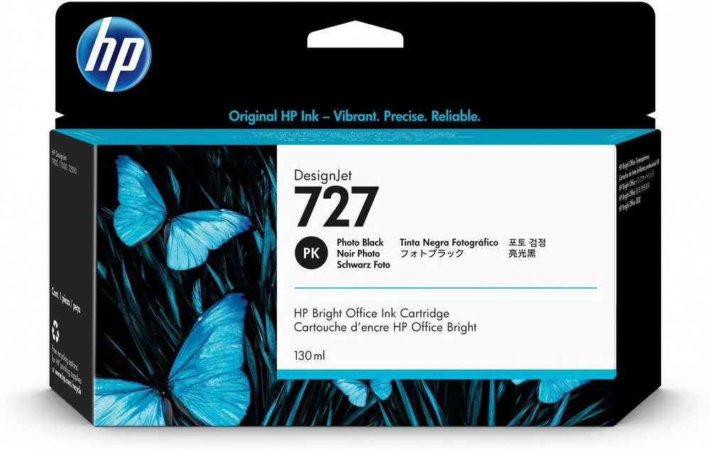 Hewlett Packard (HP) HP no.727 Photo Juodas rašalo kasetė 130 ml, skirta T920,T1500,T2500 serijai