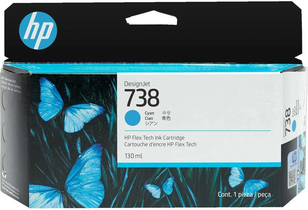 HP 738 130-ml mėlynas