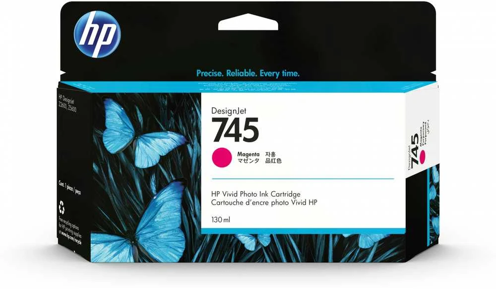 Hewlett Packard (HP) HP 745 130-ml DesignJet Magenta Ink Cartridge