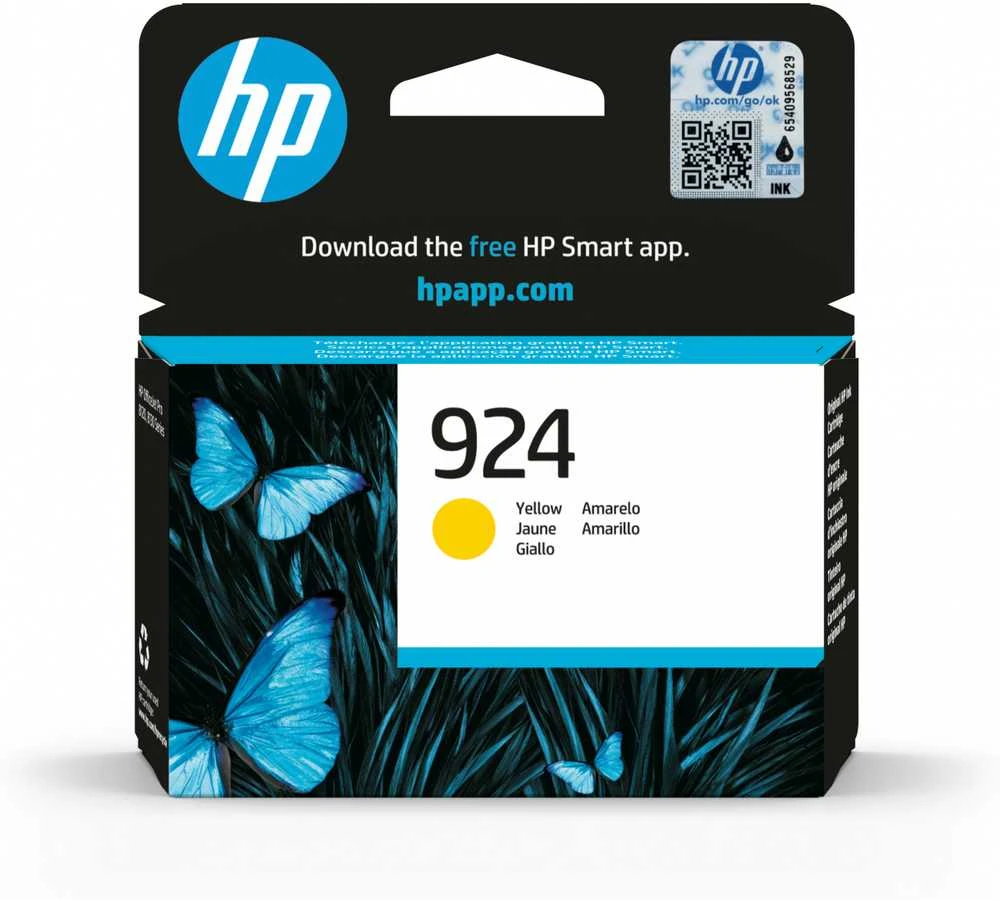 Originali Hewlett Packard (HP) HP 924 Geltona rašalo kasetė