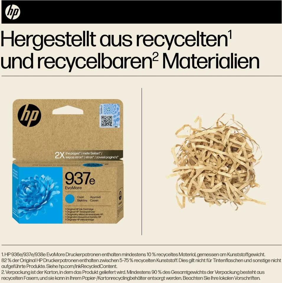 HP No. 937 mėlynas Instant Ink EVOMORE
