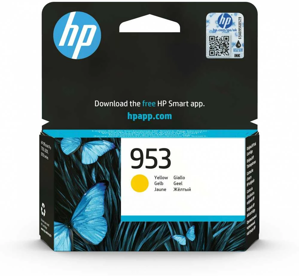 Originali Hewlett Packard (HP) HP 953 Geltona rašalo kasetė (700 puslapių)