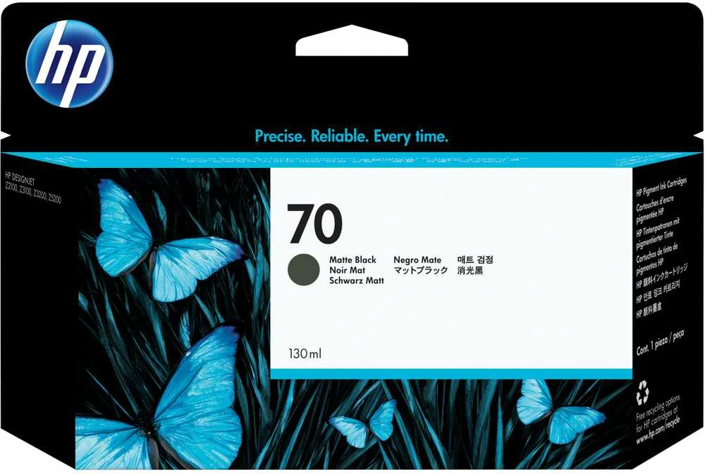 Hewlett Packard (HP) HP 70 Matte Juodas rašalo kasetė su Vivera Ink, 130ml, skirta HP DesignJet Z3100, Z2100