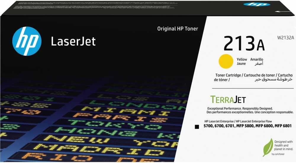 Hewlett Packard (HP) HP 213A Geltona originali LaserJet dažų kasetė