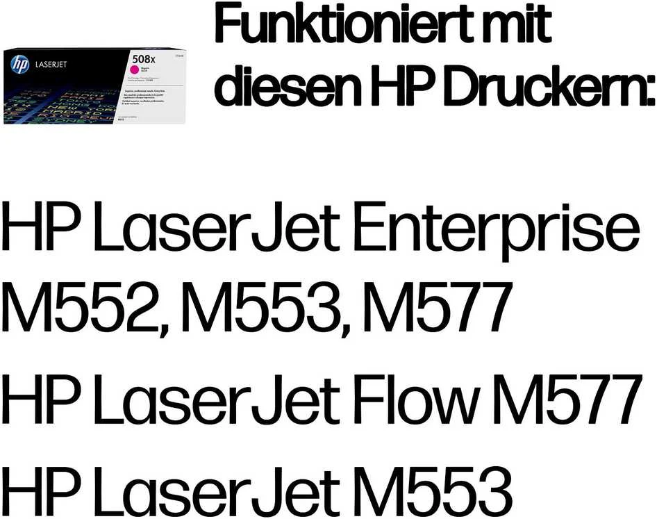 „Hewlett Packard“ (HP) „HP 508X High Yield Magenta LJ Toneris Cartridge“, CF363X
