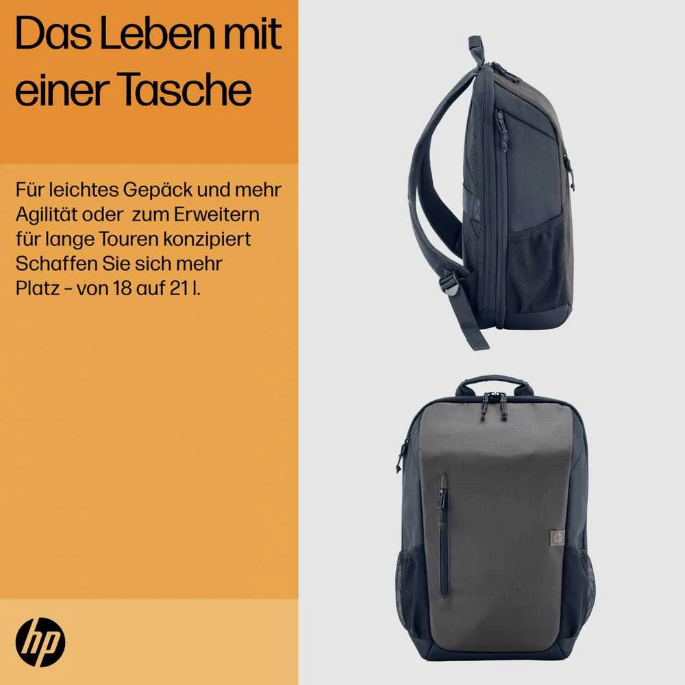 Hewlett Packard (HP) HP kelioninė 15,6 colio kuprinė, 18 litrų talpa, „Bluetooth“ sekiklio kišenė – geležies pilka