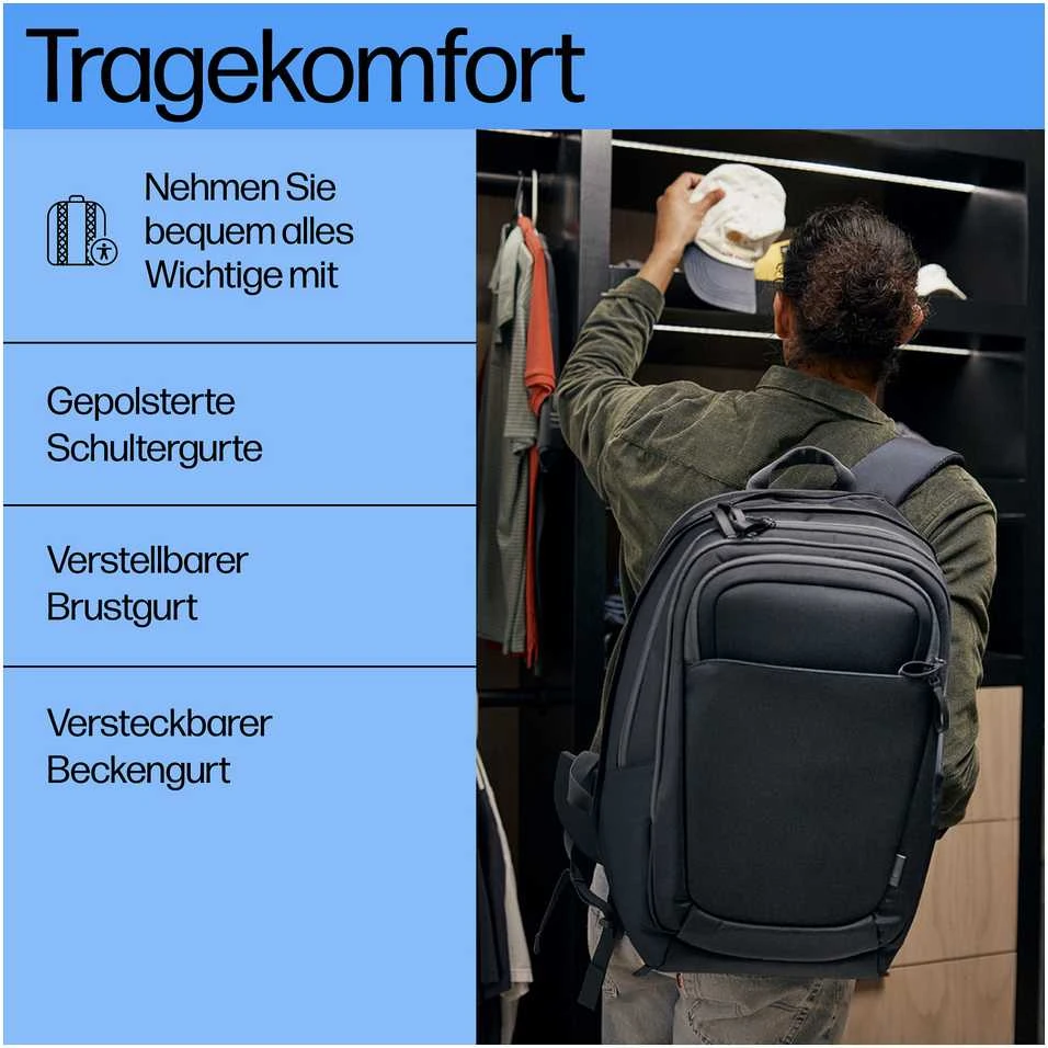 Hewlett Packard (HP) HP Travel Plus 30L 17-inch Nešiojamas kompiuteris Backpack