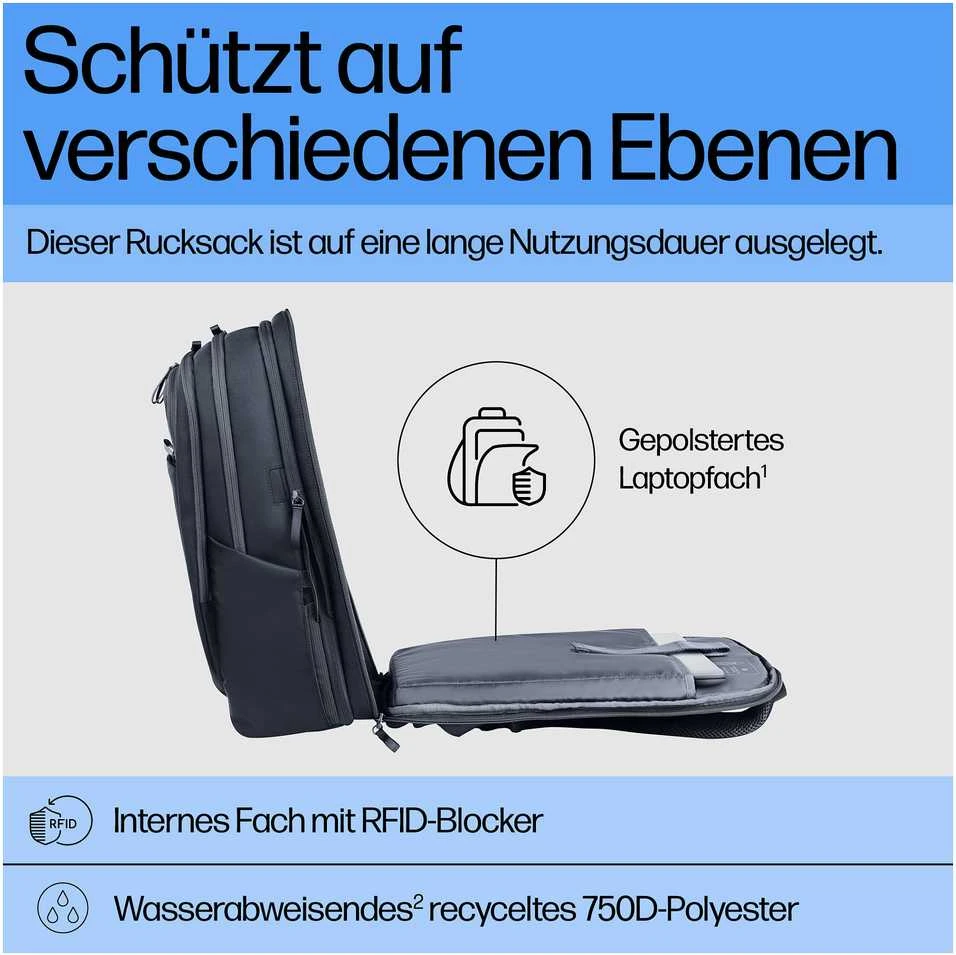 Hewlett Packard (HP) HP Travel Plus 30L 17-inch Nešiojamas kompiuteris Backpack