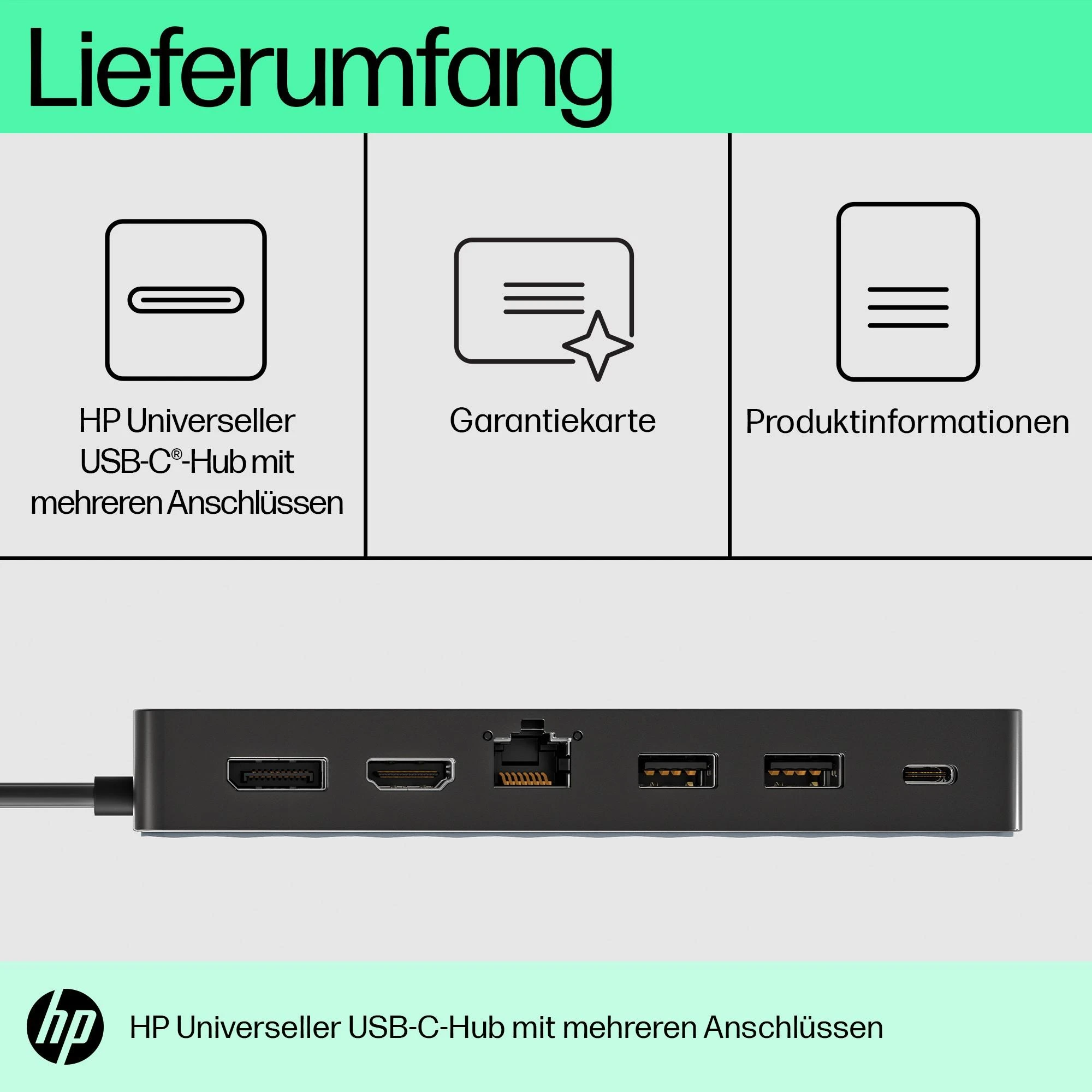 Hewlett Packard (HP) HP universalus USB-C kelių prievadų šakotuvas