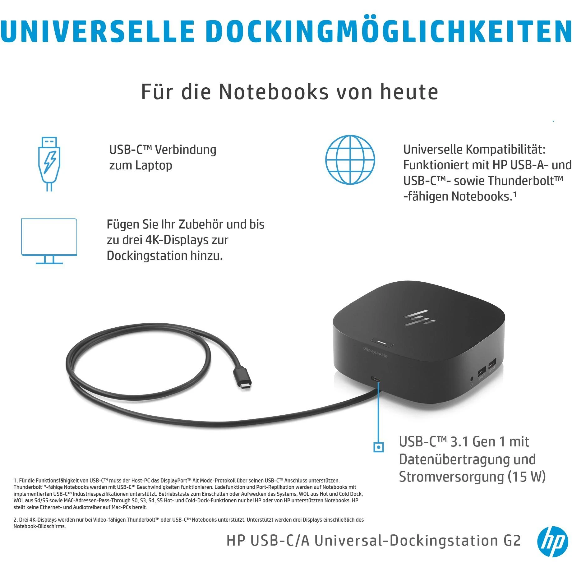 Hewlett Packard (HP) HP USB-C dokas G5