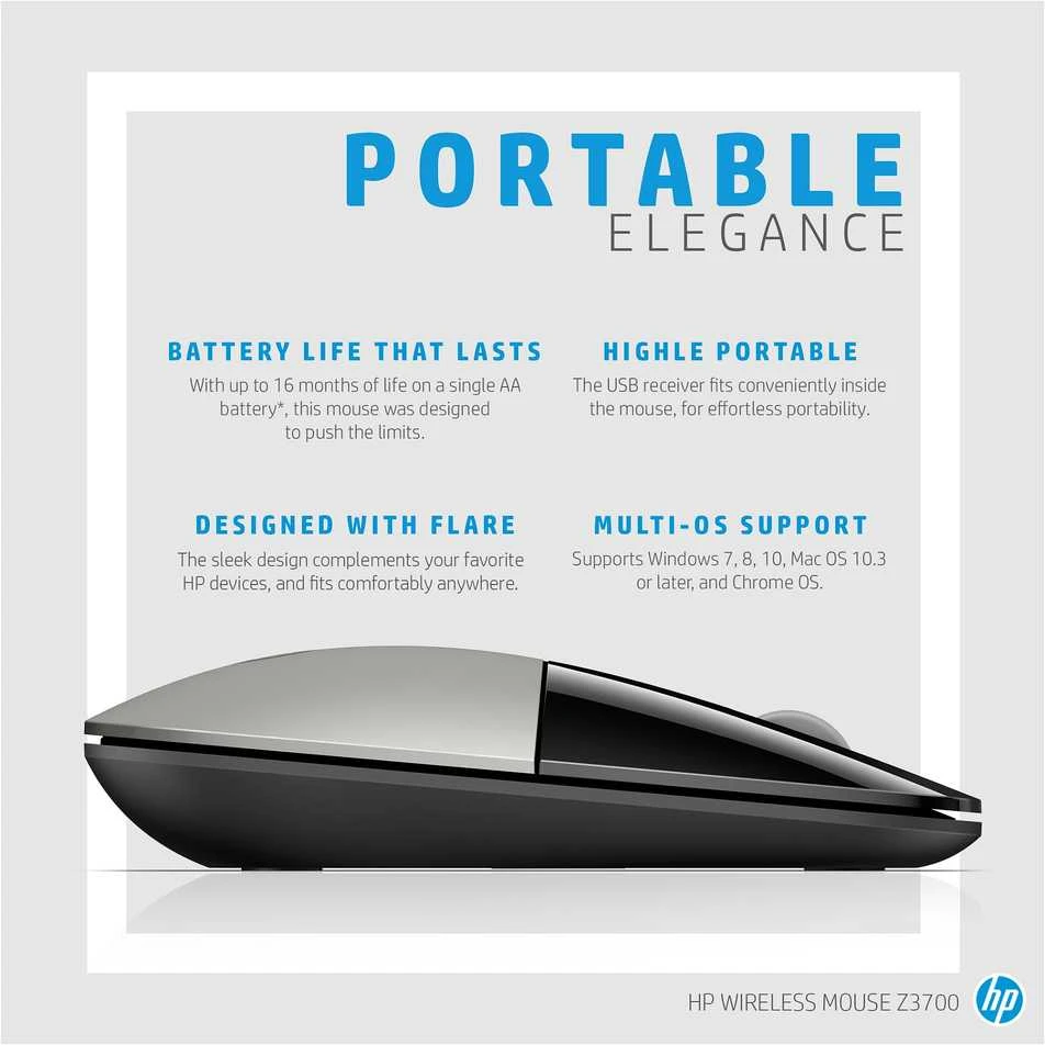 Hewlett Packard (HP) HP Z3700 Mėlyna Belaidė pelė