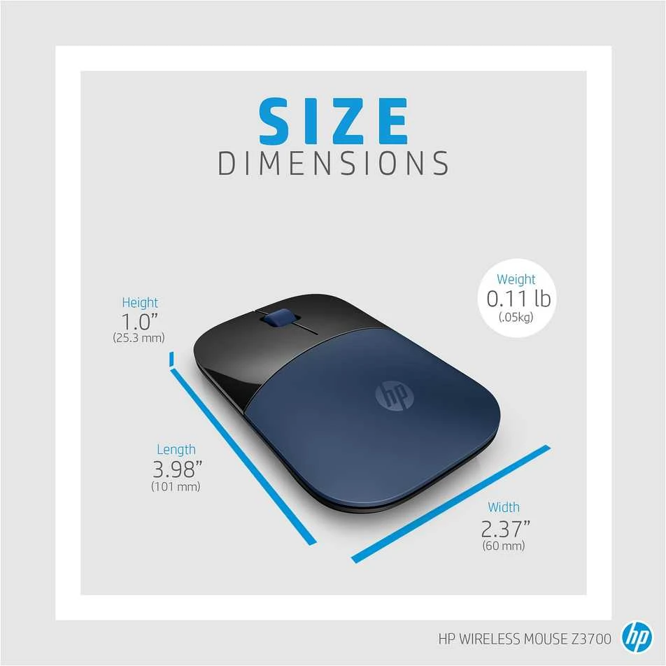 Hewlett Packard (HP) HP Z3700 Mėlyna Belaidė pelė