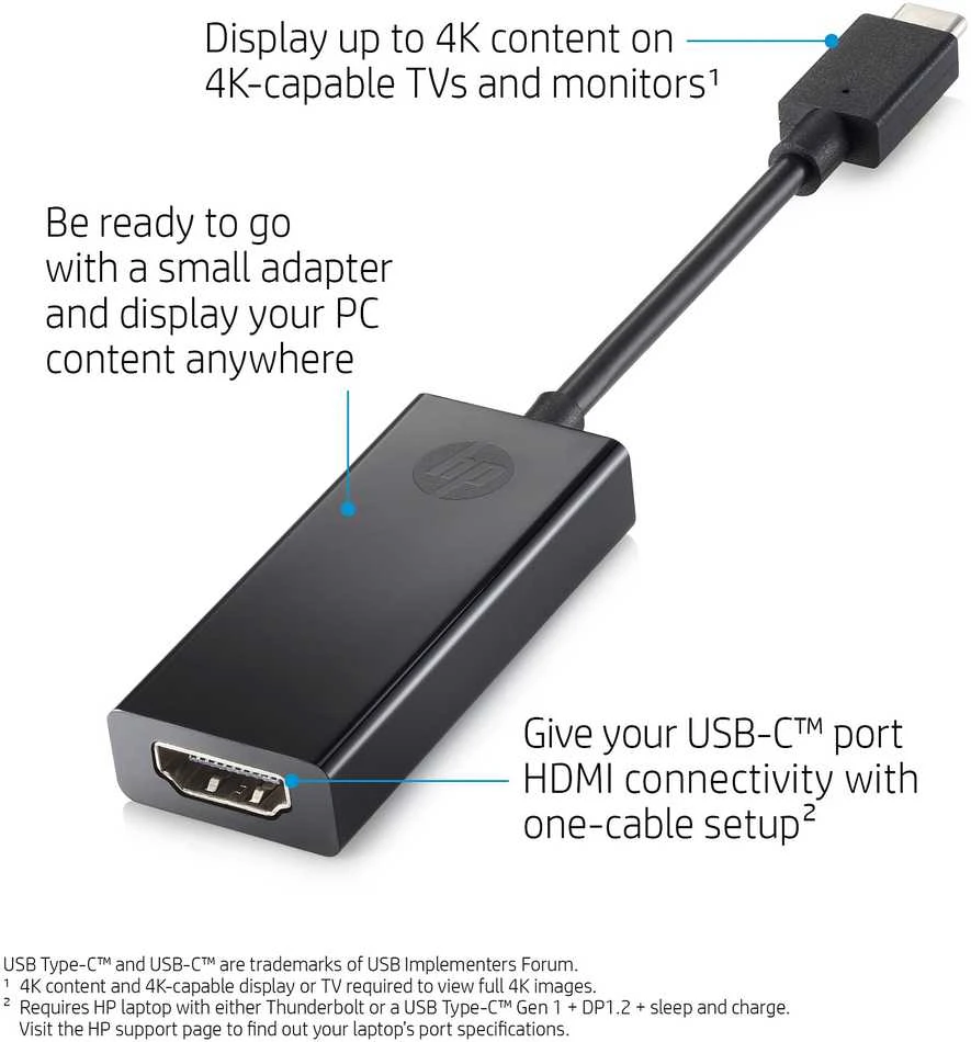 Hewlett Packard (HP) HP USB-C į HDMI 2.0 adapteris