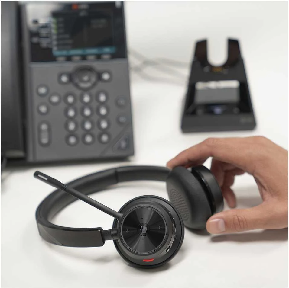 Ausinės Poly „Voyager 4320-M“ + USB-A ir USB-C + BT700 (7Y211AA)