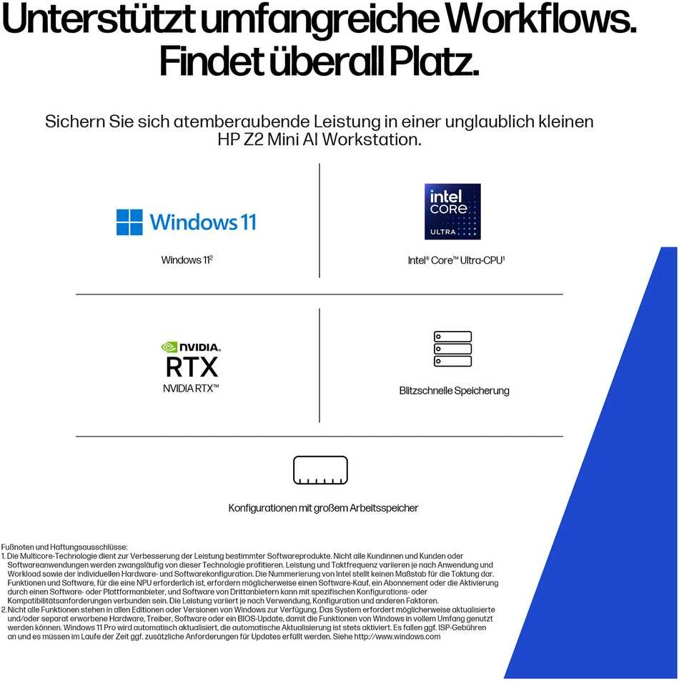 Stacionarus kompiuteris HP Z2 Mini G1i Intel Core Ultra 7 265 16GB 512GB/SSD NVIDIA RTX A400 4GB W11P 3J
