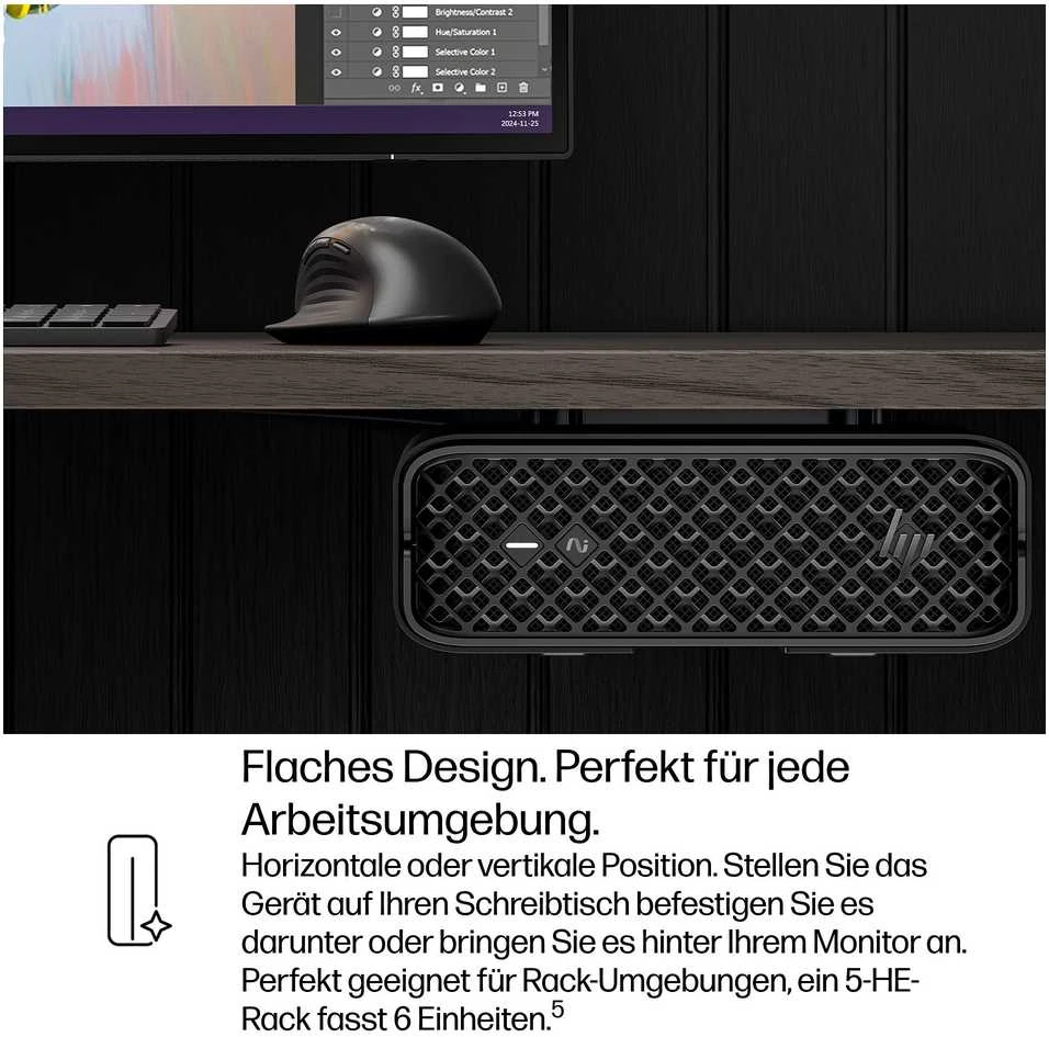 Stacionarus kompiuteris HP Z2 MINI G1I CU9 285K RTX 2000 - 64GB 1TB W11P6 WIFI7 BE KB/M