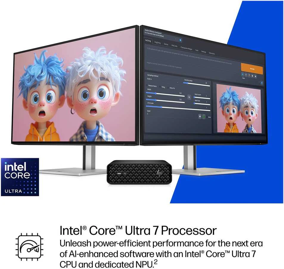 Stacionarus kompiuteris HP Z2 Mini G1i U7265K 32GB/1TB PC