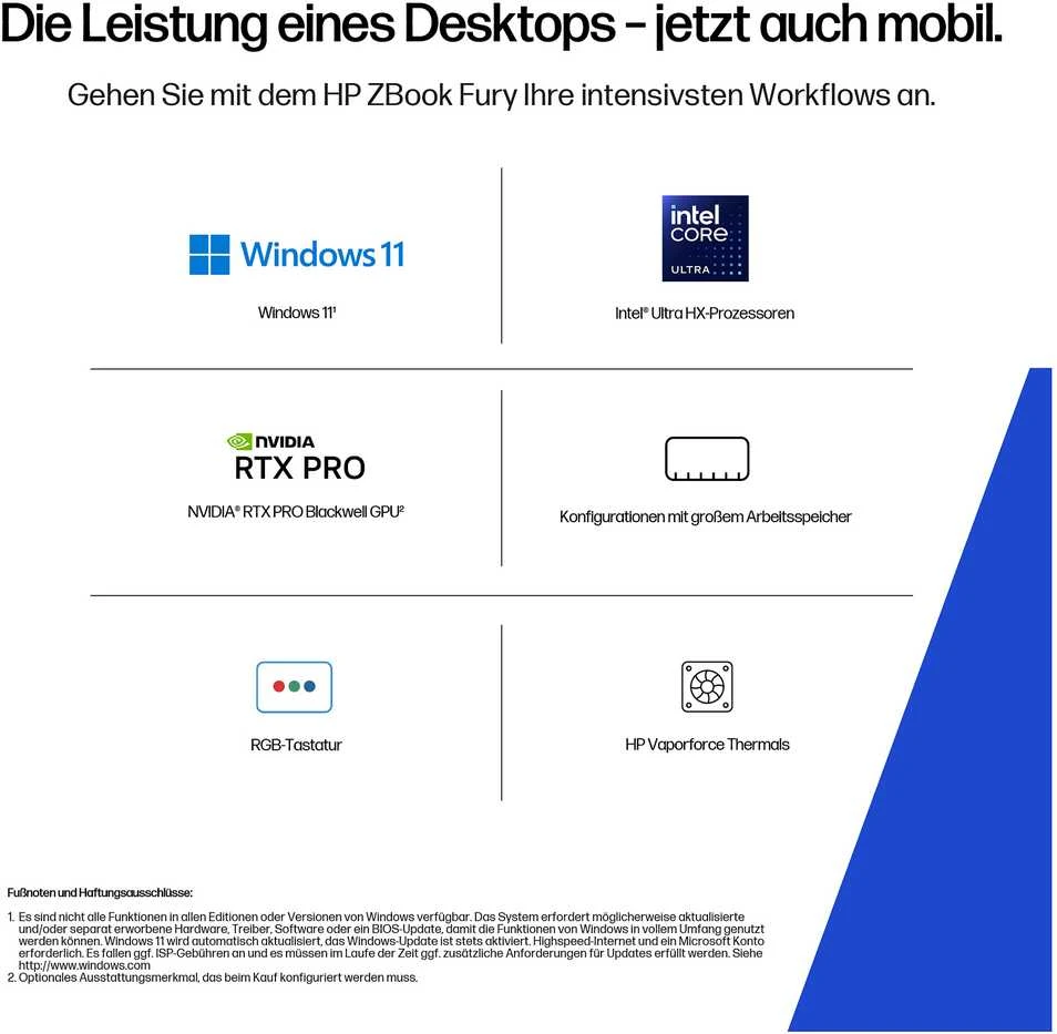 Nešiojamas kompiuteris HP ZBook Fury 18 G1I U7-265HX, 18" WQXGA, 1TB SSD, 32GB RAM, W11P, NVIDIA RTX PRO 3000
