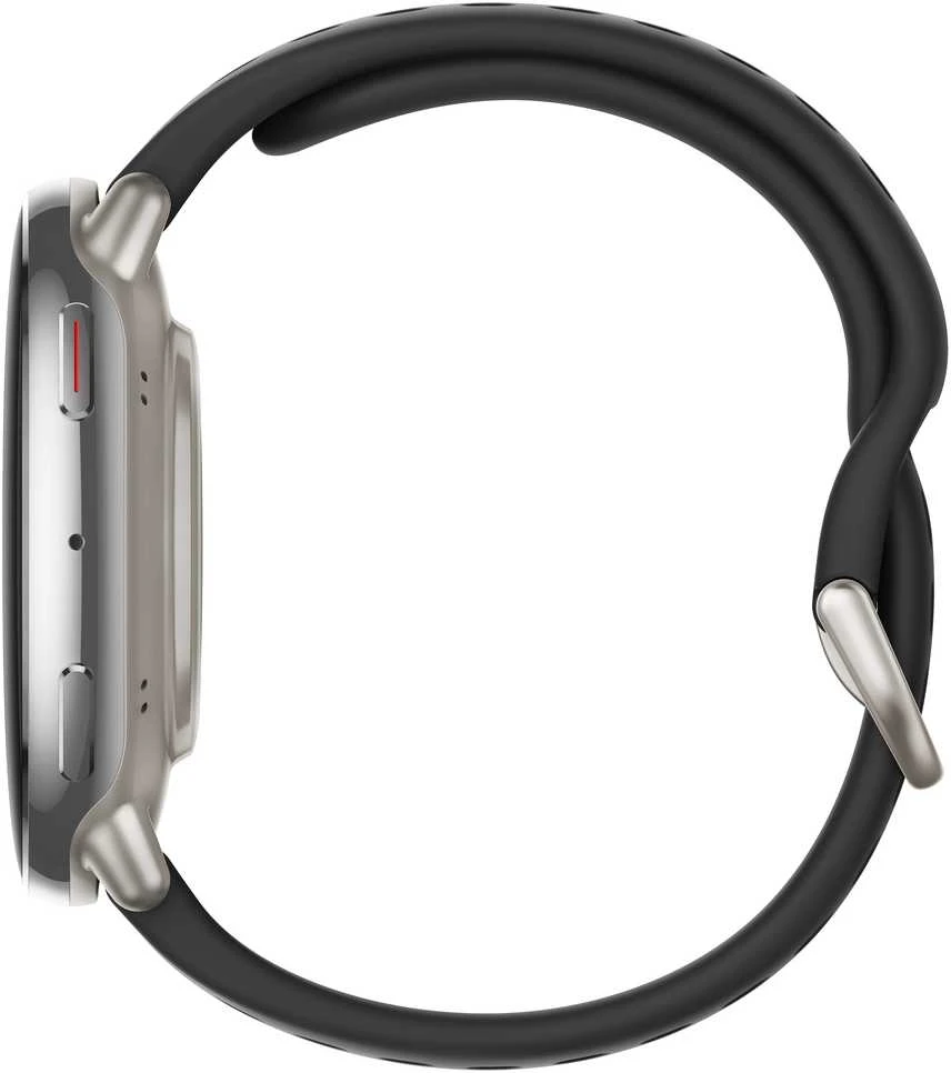Išmanusis laikrodis - Amazfit Active 2, Sidabrinės spalvos korpusas su juodos spalvos odiniu diželiu