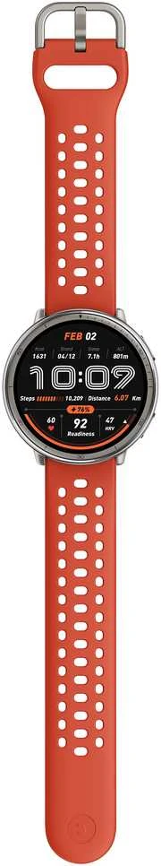 Išmanusis laikrodis - Amazfit Active 2, Sidabrinės spalvos korpusas su juodos spalvos odiniu diželiu