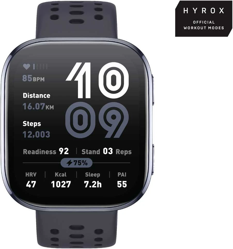 Išmanusis laikrodis Amazfit Bip 6, Juodas su juodu dirželiu