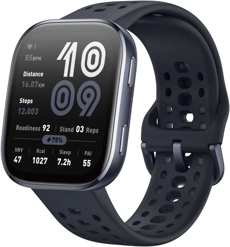 Išmanusis laikrodis Amazfit Bip 6, Juodas su juodu dirželiu