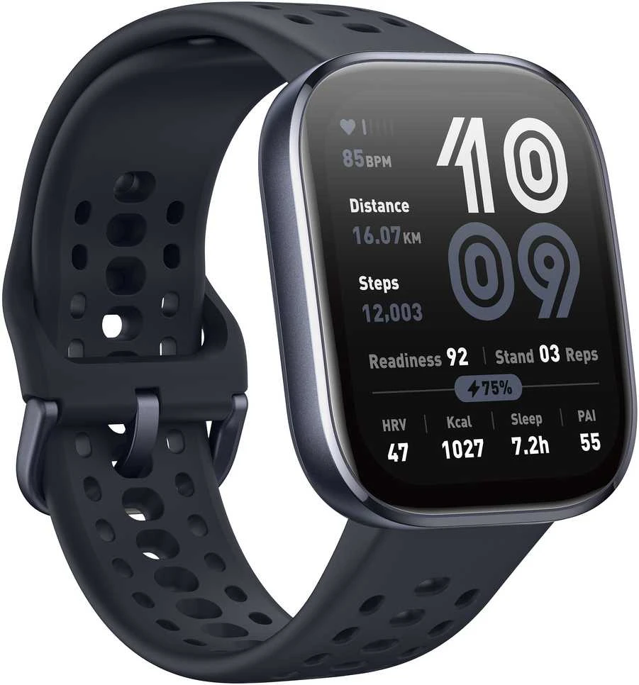 Išmanusis laikrodis Amazfit Bip 6, Juodas su juodu dirželiu