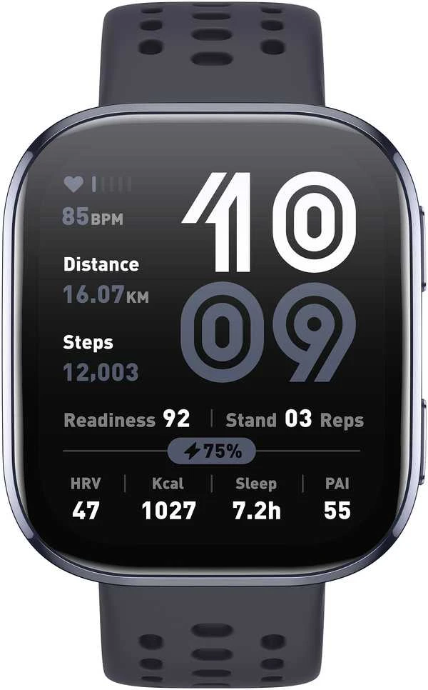 Išmanusis laikrodis Amazfit Bip 6, Juodas su juodu dirželiu