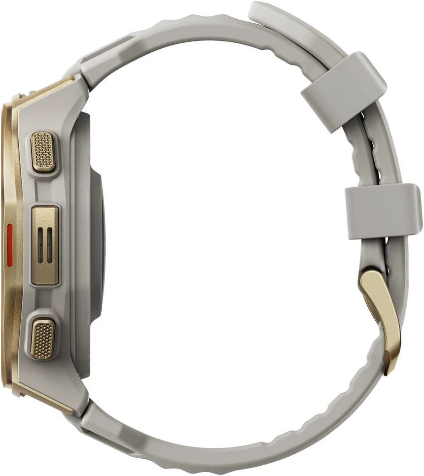 Išmanusis laikrodis „Amazfit T-Rex 3 Pro NFC“, 44 mm su silikoniniu dirželiu, aukso/pilkos spalvos