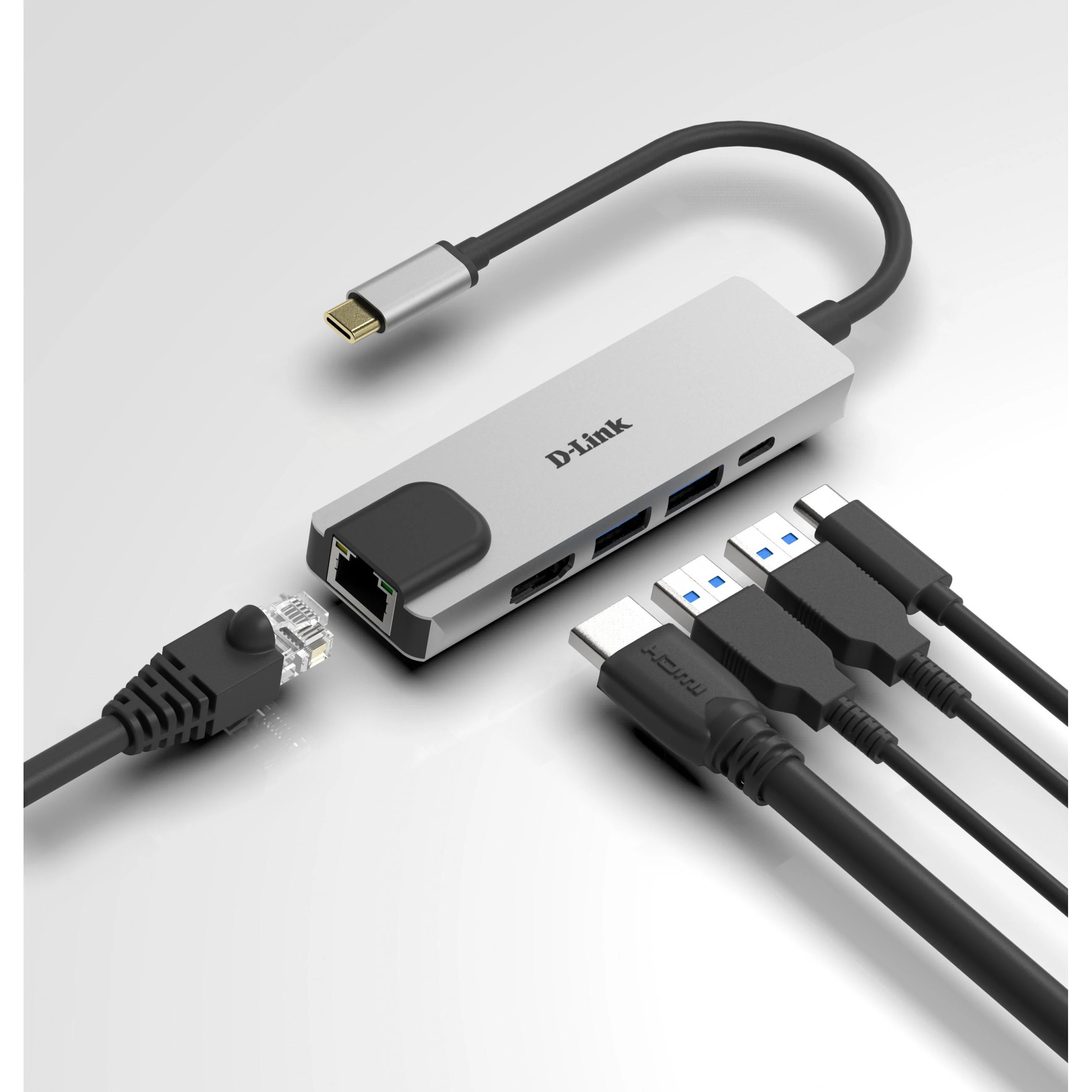 D-LINK USB-C 5-en-1 HDMI įkrovimas