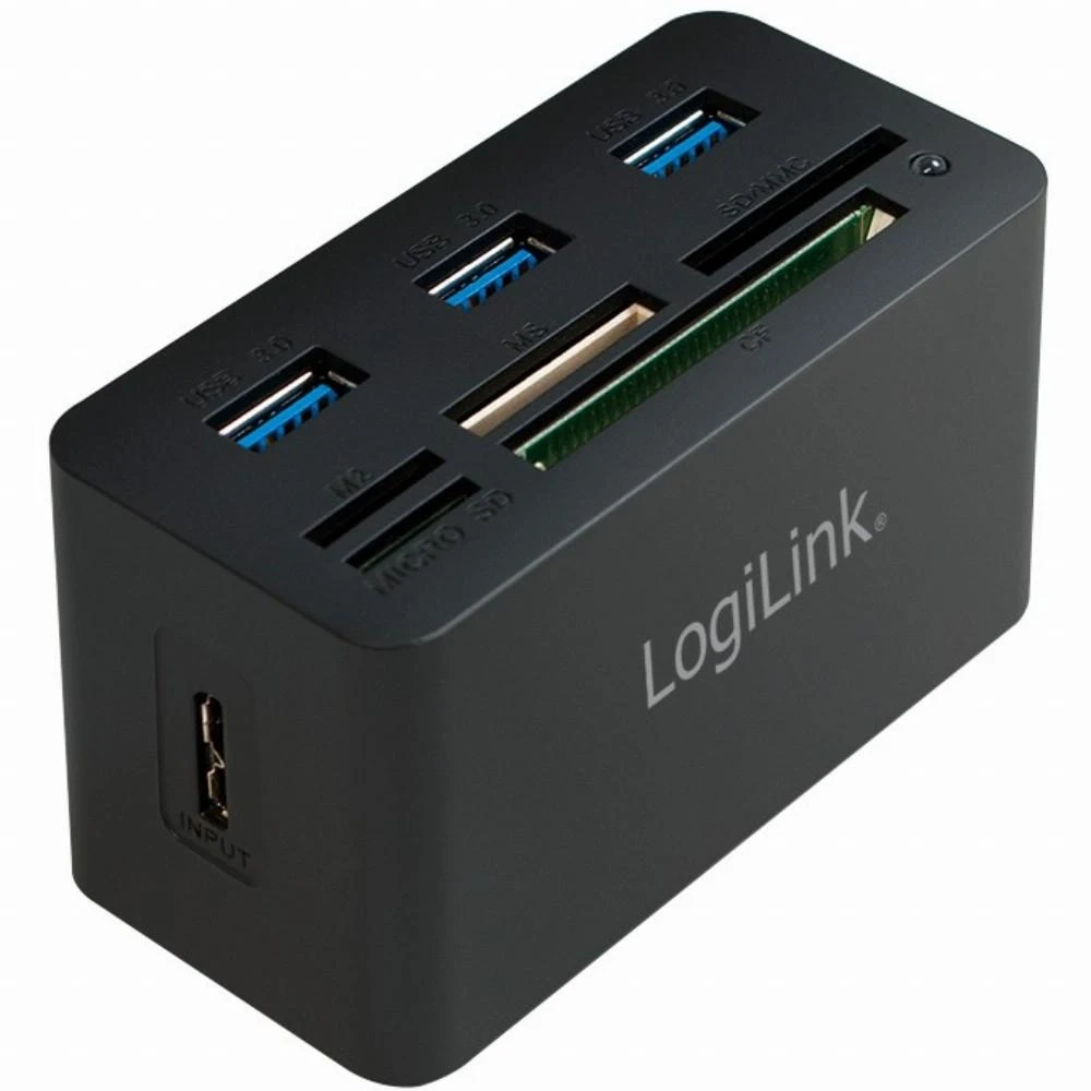LOGILINK CR0042 LOGILINK – USB 3.0 šakotuvas su „viskas viename“ kortelių skaitytuvu