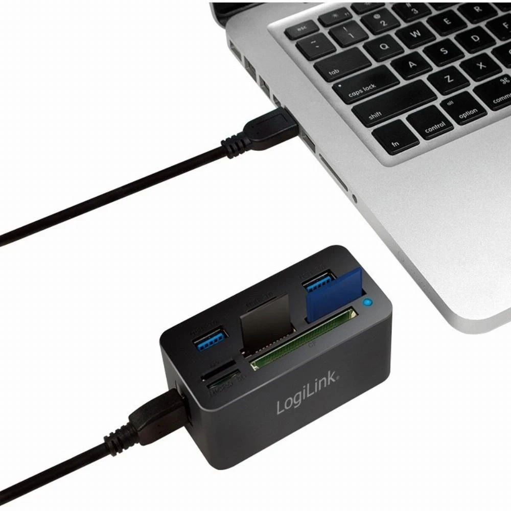 LOGILINK CR0042 LOGILINK – USB 3.0 šakotuvas su „viskas viename“ kortelių skaitytuvu