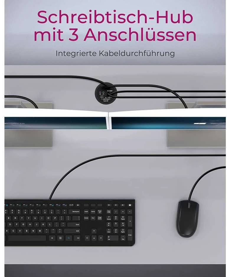 ICYBOX IB-HUB1404A Icy Box Desk Hub 2x USB 3.0, 1x USB 3.0 Type-C, garso įvestis / išvestis, SD skaitytuvas