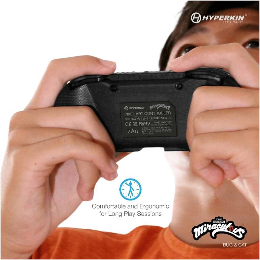 Carruzzo Hyperkin Pixel Art Žalia, Raudona „Bluetooth“ Žaidimų pultelis Nintendo Switch, Nintendo Switch Lite, „Nintendo Switch“ OLED