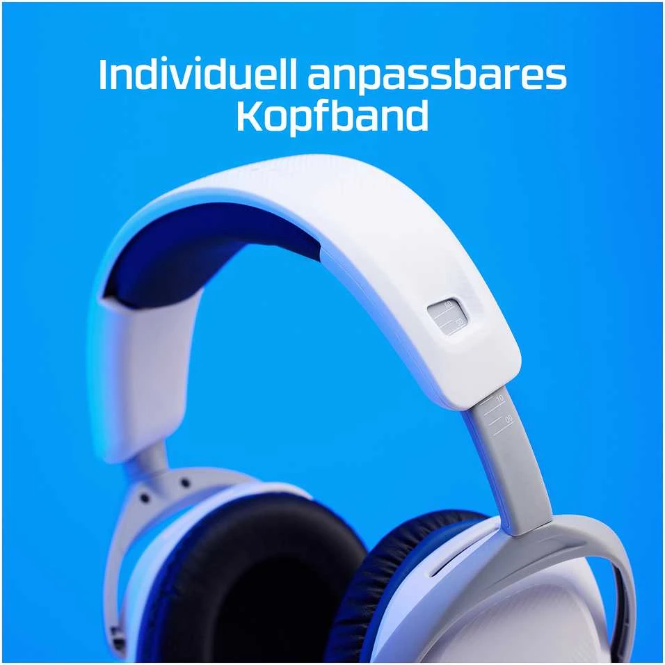 HyperX Cloud Stinger 2 žaidimams skirtos ausinės su laidu, skirtos PS4/PS5 konsolėms, Baltos