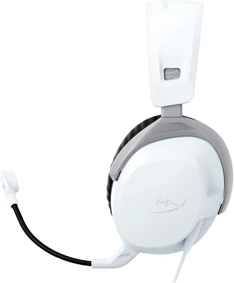 HyperX Cloud Stinger 2 žaidimams skirtos ausinės su laidu, skirtos PS4/PS5 konsolėms, Baltos