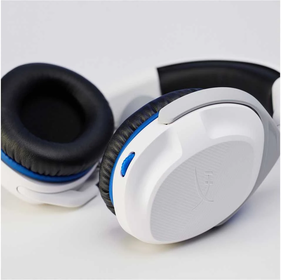 HyperX Cloud Stinger 2 žaidimams skirtos ausinės su laidu, skirtos PS4/PS5 konsolėms, Baltos