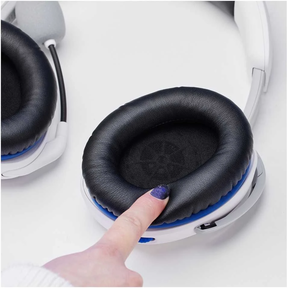 HyperX Cloud Stinger 2 žaidimams skirtos ausinės su laidu, skirtos PS4/PS5 konsolėms, Baltos