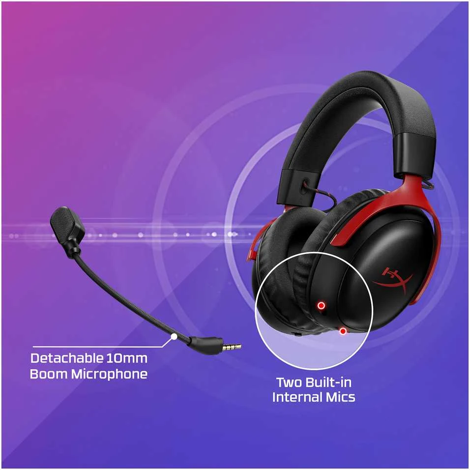 HyperX Cloud III S Belaidės Juodas (Juodos) Belaidės Žaidimų Ausinės