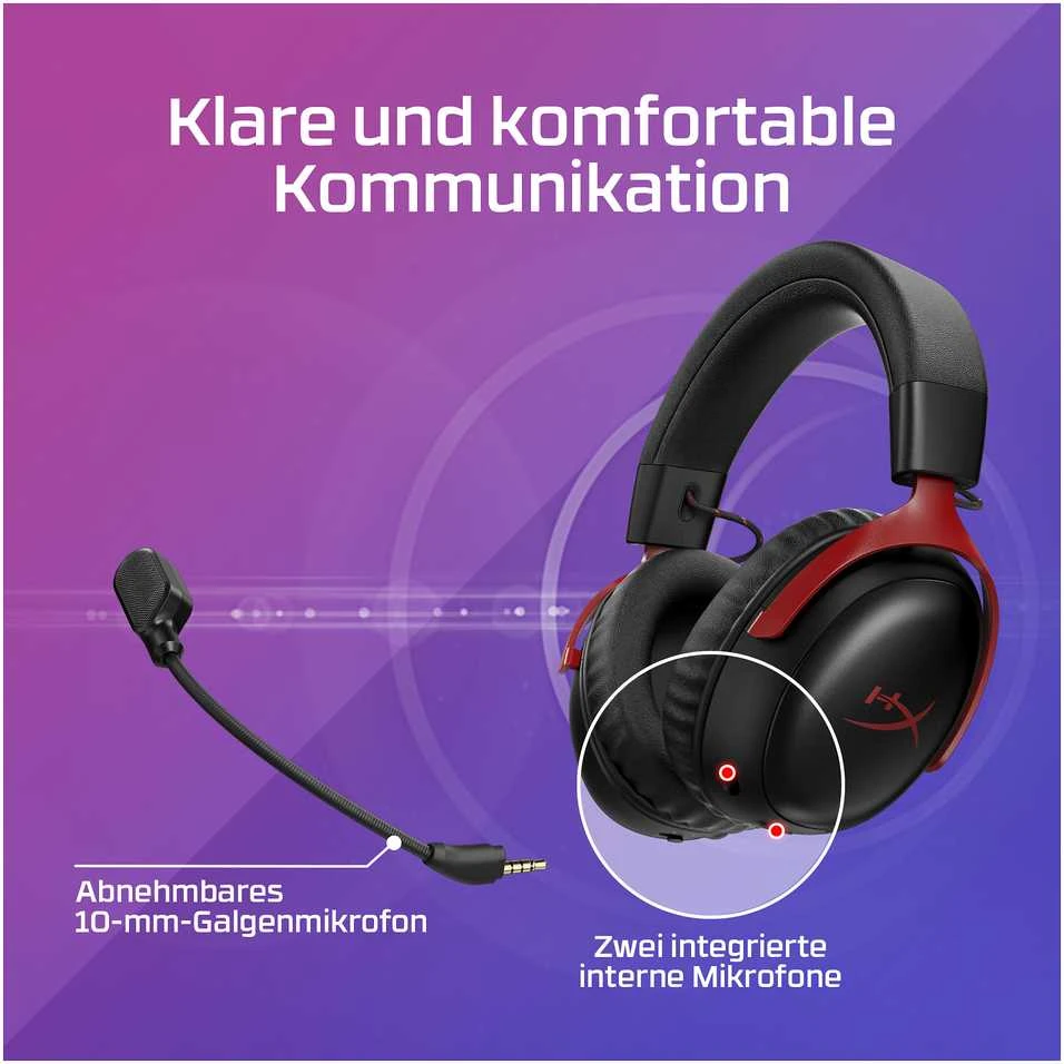 HyperX Cloud III S Belaidės Juodas (Juodos) Belaidės Žaidimų Ausinės