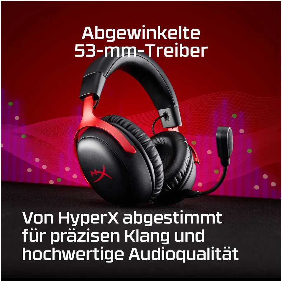 HyperX Cloud III S Belaidės Juodas (Juodos) Belaidės Žaidimų Ausinės