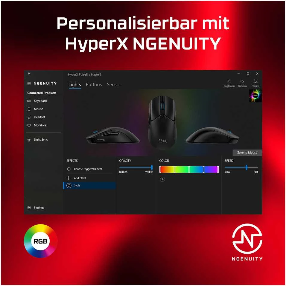 Pelė HyperX Pulsefire Haste 2, balta