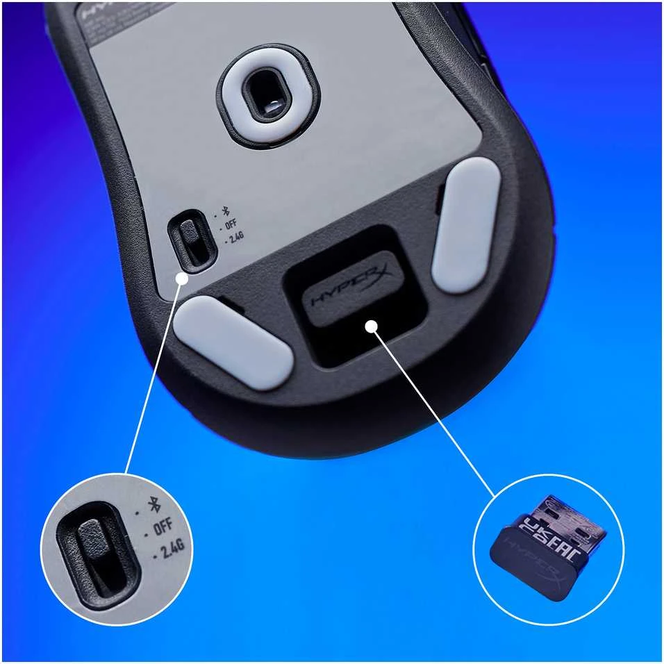 Hewlett Packard (HP) HP HyperX Pulsefire Haste 2 Mini Wireless Juodas Pelė žaidimams