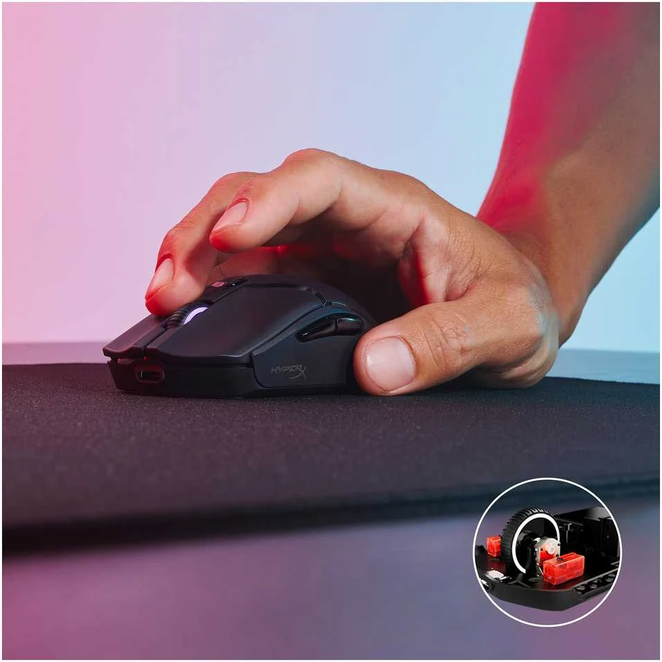 Hewlett Packard (HP) HP HyperX Pulsefire Haste 2 Mini Wireless Juodas Pelė žaidimams