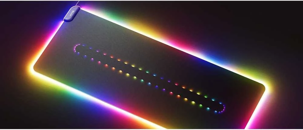 Hyte CNVS Intense Play Mat qRGB pelės kilimėlis žaidimams – juodos spalvos