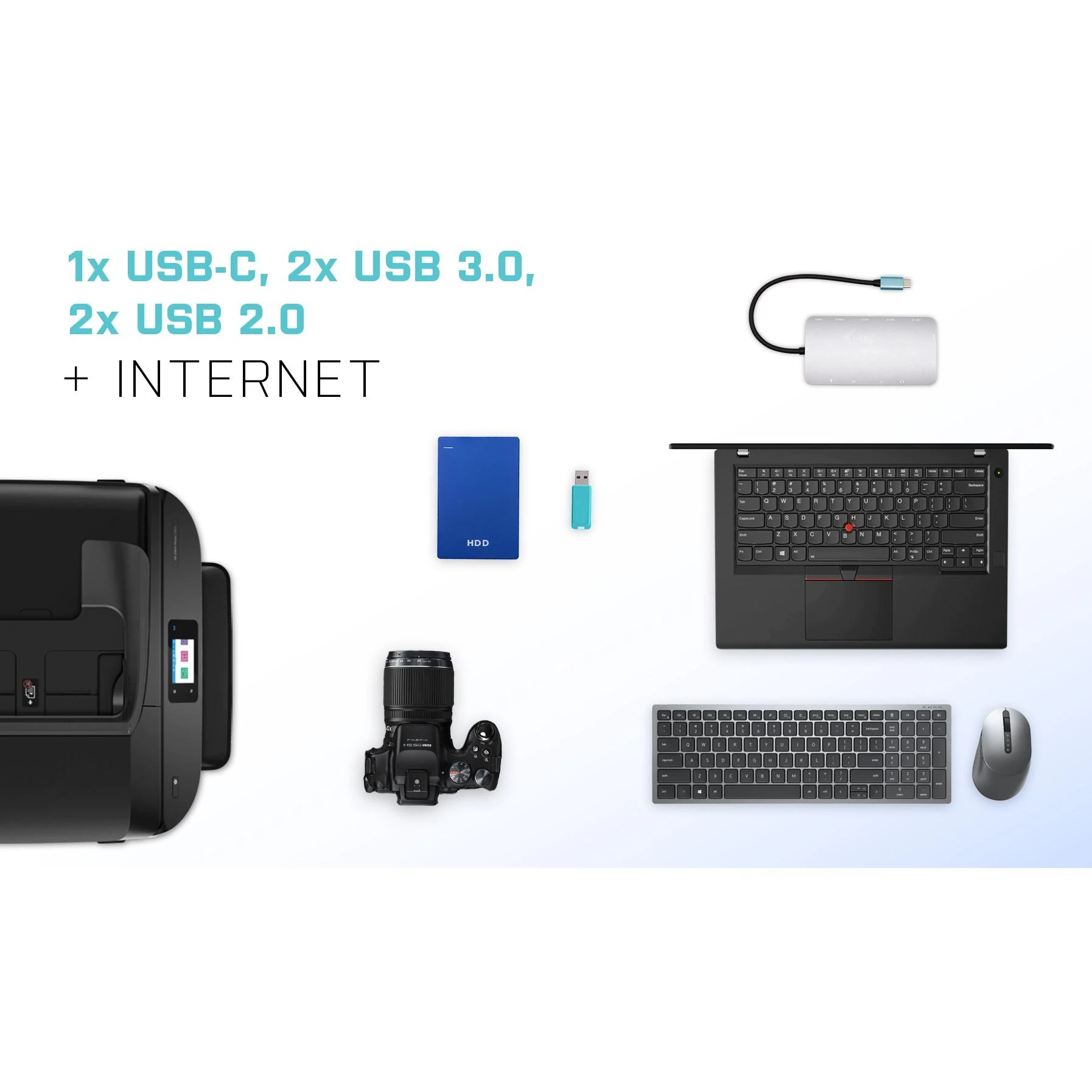 I-TEC USB-C metalinis nano dokas 2xDP 1xHDMI 1xGLAN 1xgarsas / mikrofonas 2xUSB 3.1 2xUSB 2.0 1xUSB-C duomenys 1xUSB-C 100W PD