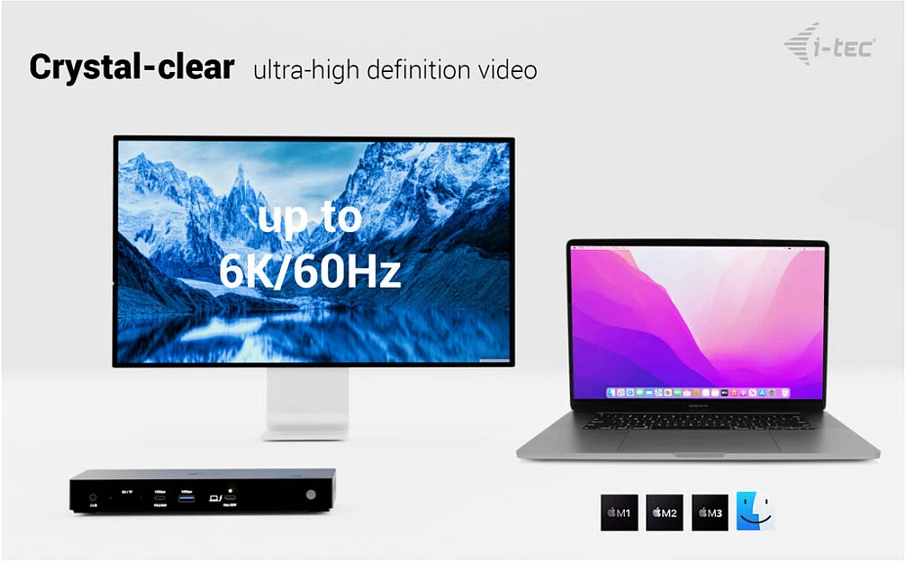 „I-tec Thunderbolt4 Triple Screen“ doko maitinimo šaltinis 96 W